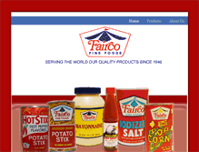 Tablet Screenshot of faircofinefoods.com